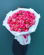 Роза кустовая малиновая Фаерфокс,19 веток(00111)