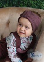 Повязка-тюрбан на голову "Девочка с зонтиком"