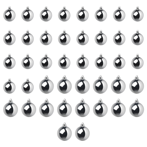 VINTERFINT Набор елочных шаров 42 шт 5-6 см, серебрянные