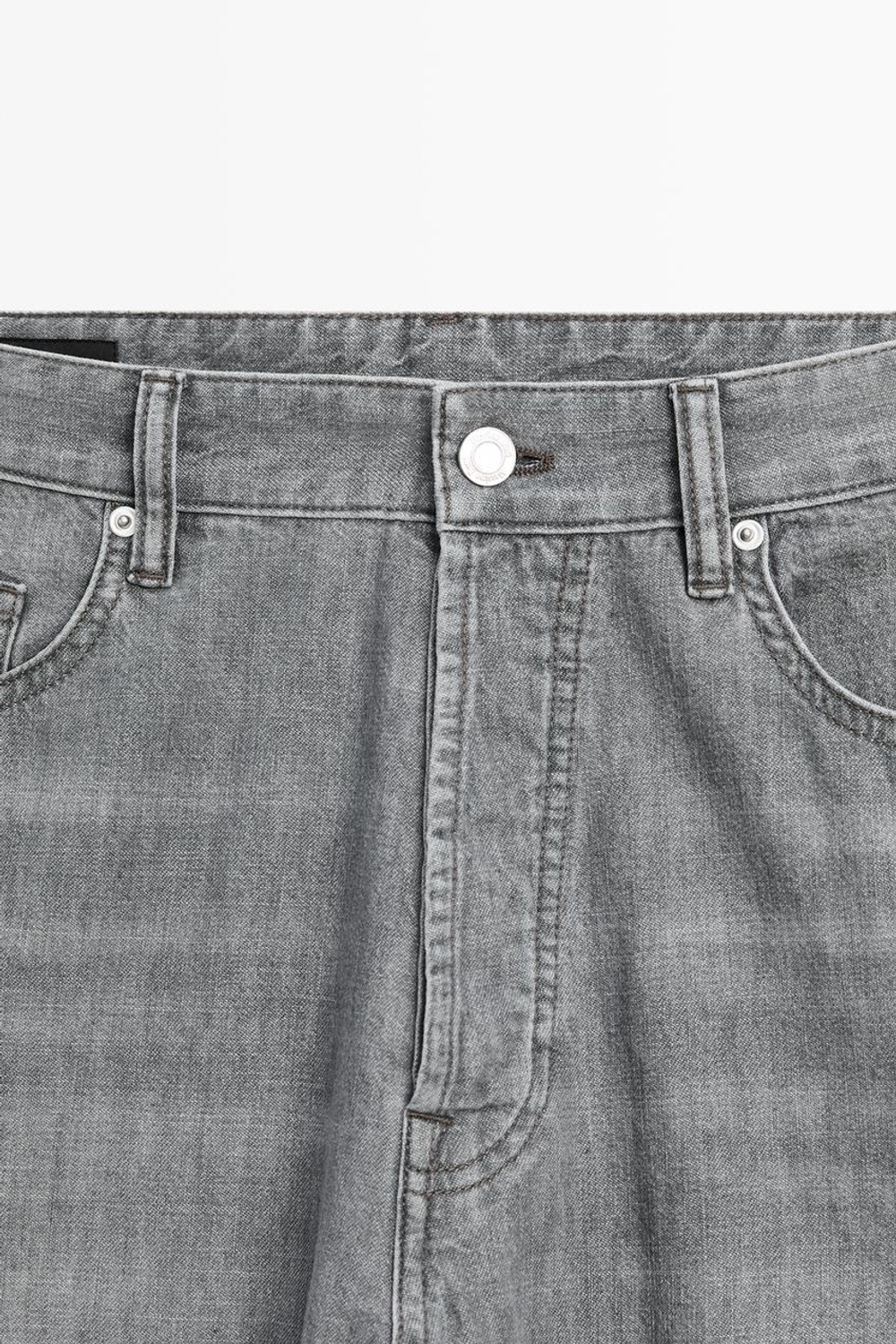 Massimo Dutti Легкие джинсы прямого кроя, серый меланж