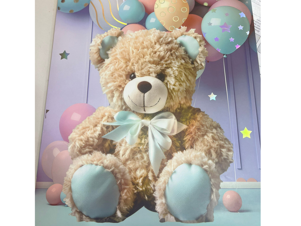 Пакет 30х12х40см FG250705005C мишки с шарами