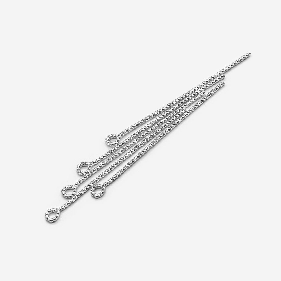 Пины с петлей ажурные, 50*0,7мм, родирование