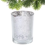 Подсвечник «Снегопад» 10*12,5 см, Серебро