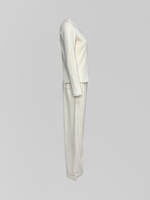 Костюм LJHY 25027 однотонный из лонгслива на молнии и широких штанов