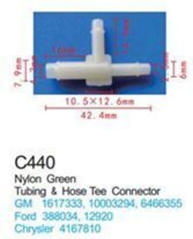 Клипса для крепления внутренней обшивки а/м Крайслер пластиковая (100шт/уп.) Forsage клипса C0440(Chrysler)