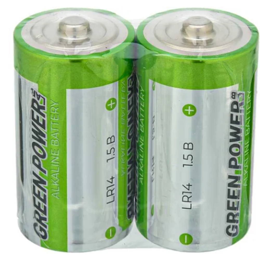 Батарейка Green Power Lab LR14 С Shrink 2 Alkaline 1.5V(спайка 2шт.)
