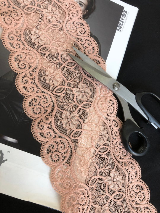 Кружево персик, 14см стрейч, IFS