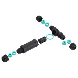 Коннектор ЭРА NO-224-20 кабельный T-образный IP68 3-Pin