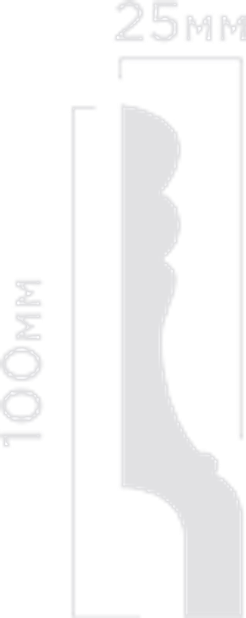 Плинтус HiWood, 100x25 мм