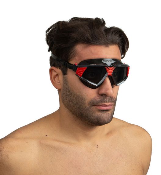 Очки-маска для плавания Seac Sonic тонированные стекла черный/красный