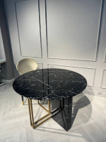 Стол обеденный Ist Casa Веспер, 120х120х76 см, черный мрамор