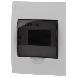 Корпус пластиковый встраиваемый ЭРА SIMPLE ЩРВ-П-06 IP41прозрачная крышка белый | Корпуса пластиковые распределительные
