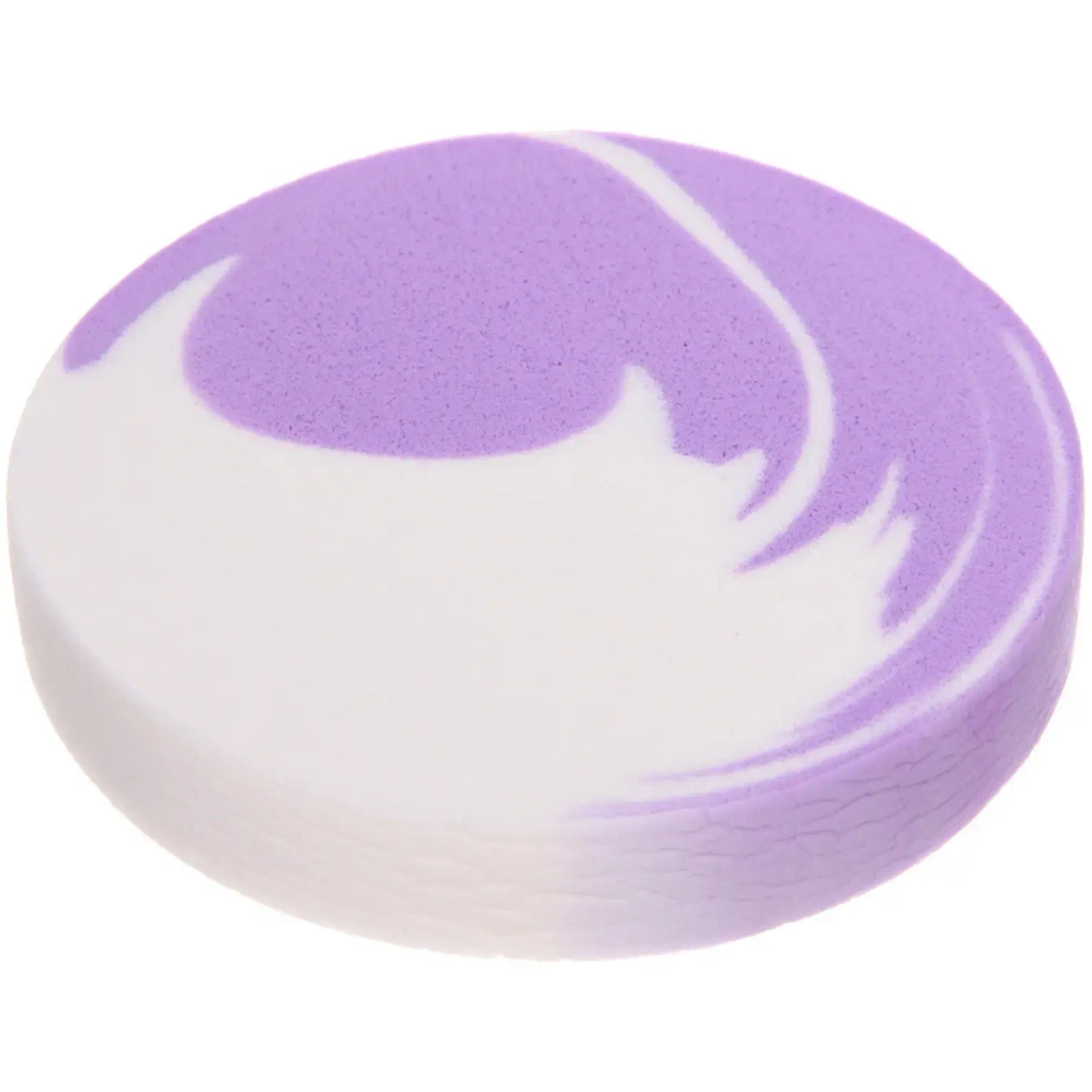 Спонж для макияжа «ЭФФЕКТО», микс два цвета розовый и фиолетовый, 8*1,5см