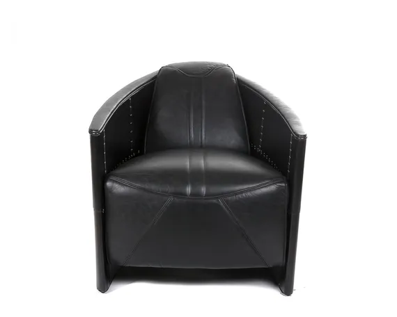 Кресло RS114, черная кожа