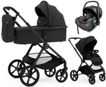 Коляска Agex Life 3 в 1 матовая рама с автокреслом i-Safe Black ALB583 Black (Черный)