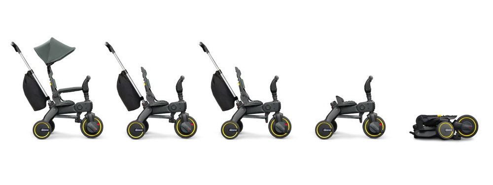Детский складной трехколесный велосипед Doona Liki Trike S3, Slate Green
