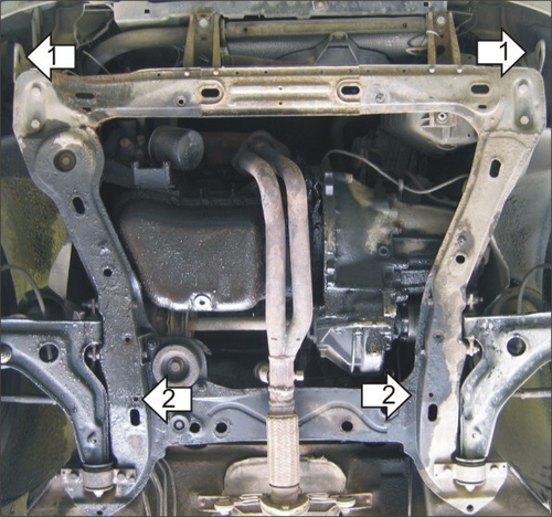 Усиленная защита Motodor картера двигателя, кпп. 2 мм, сталь. для FIAT Croma 1985-1996 арт.00615