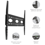 VLK TRENTO-43 black кронштейн настенный для ТВ 42"-100"