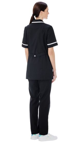 Костюм женский "Экла" брюки (черный/белый)