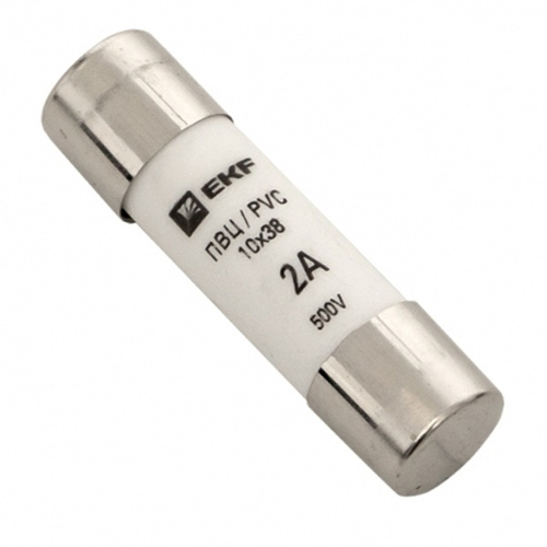 Плавкая вставка цилиндрическая ПВЦ (10х38) 2А EKF PROxima pvc-10x38-2