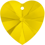 evoli 6228 Heart Pendant - Yellow Opal
