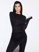 BLACK HOODED LONGSLEEVE