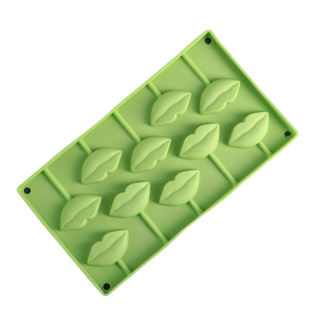 Форма для леденцов «Поцелуй», 28,5×16 см, 10 ячеек (6×3см), цвет МИКС