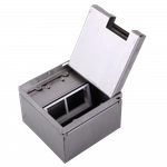 Лючок в пол 4 мод. (2 мод. 45х45 мм.) верт. установка,  металл,  в уровень с напольным покрытием