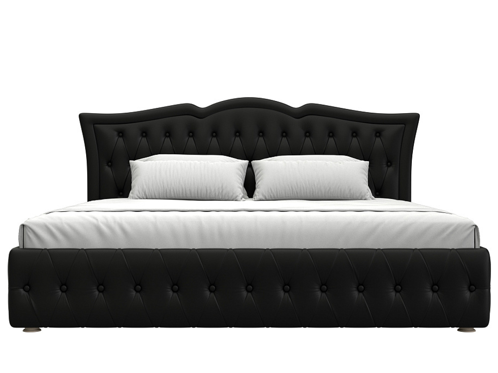 Кровать интерьерная Герда 200, Черный, Экокожа, 108399