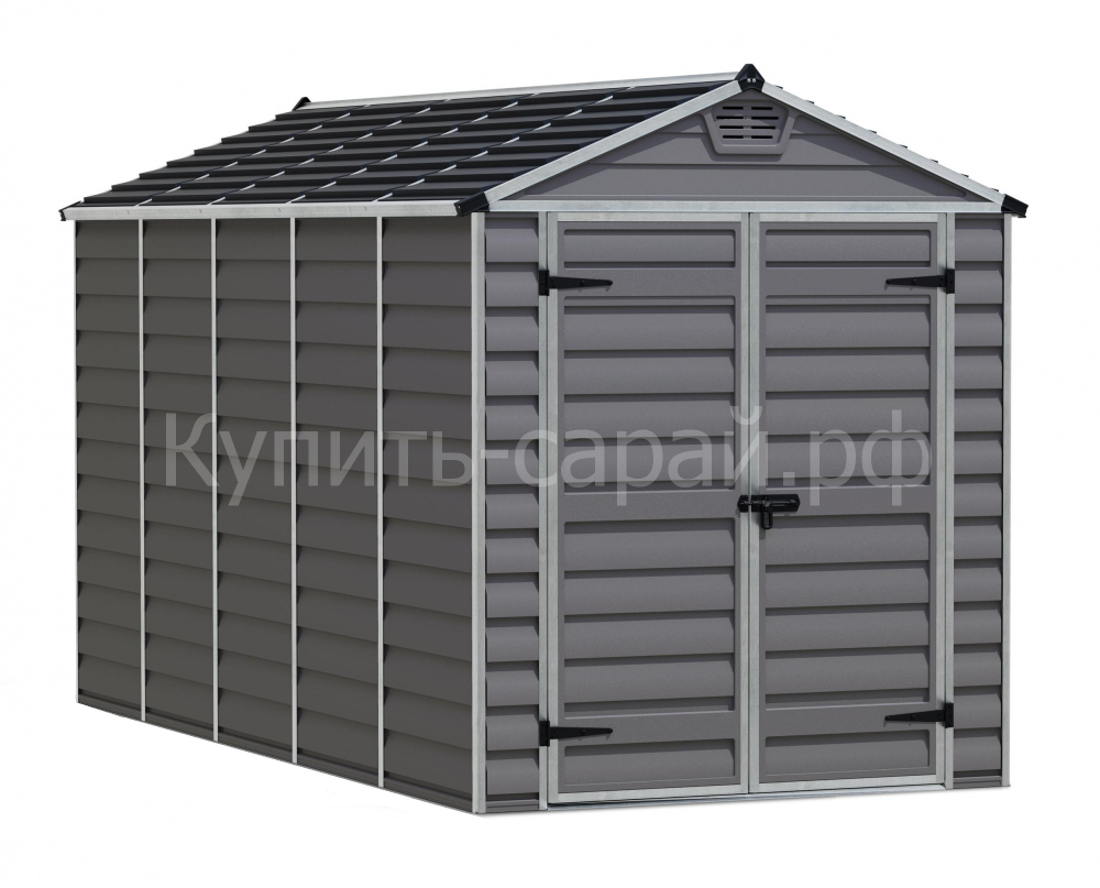 Сарай из поликарбоната Palram SkyLight 6x12 grey