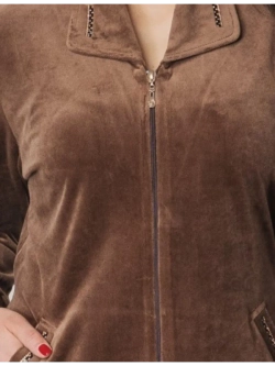 Халат велюровый на молнии большие размеры