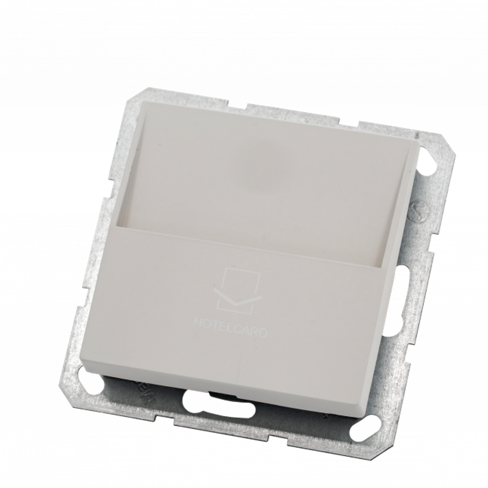 Отельный карточный выключатель с накладкой 10А, 250В, цвет тауп