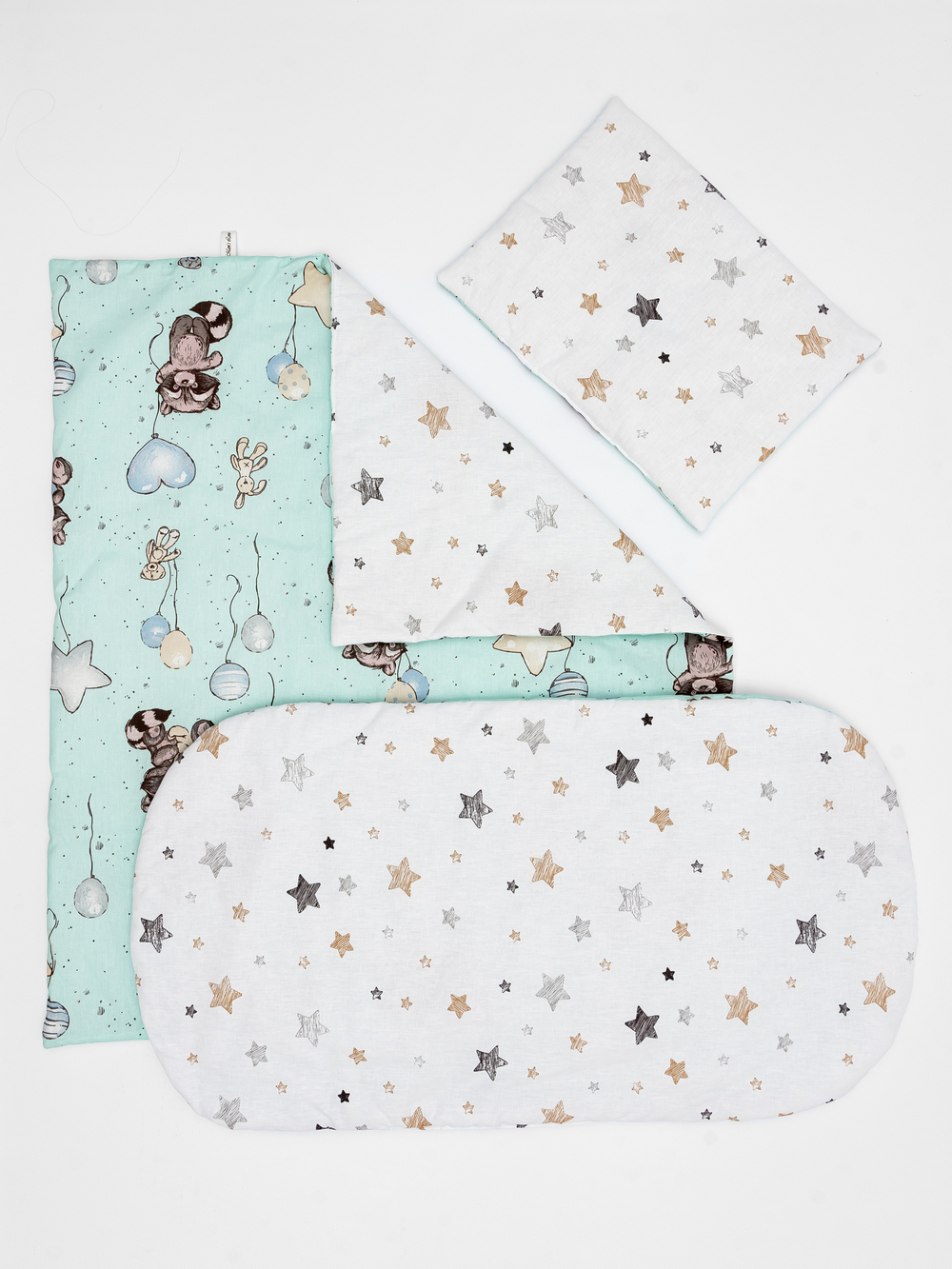 Комплект в коляску двухсторонний Еноты