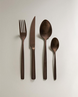 Zara Home набор столовых приборов из нержавеющей стали, цвет медный, 22.8 см