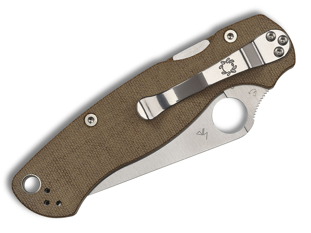 Нож складной Spyderco C81MPCW2 Para Military 2 Brown Canvas CRU-WEAR