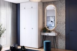 Туалетный столик "Ева" без зеркала 2 (Белое дерево/Белый матовый)