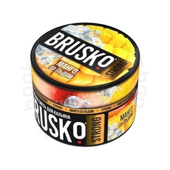 Бестабачная смесь для кальяна BRUSKO, 50 г, Манго со льдом, Strong