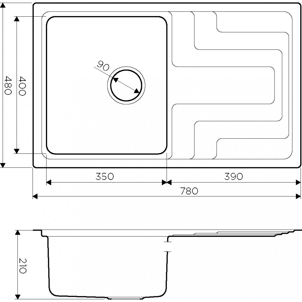 Кухонная мойка Omoikiri Mizu 78-IN