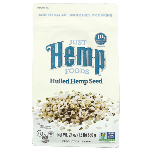 Just Hemp Foods, Очищенные семена конопли, 680 г (24 унции)