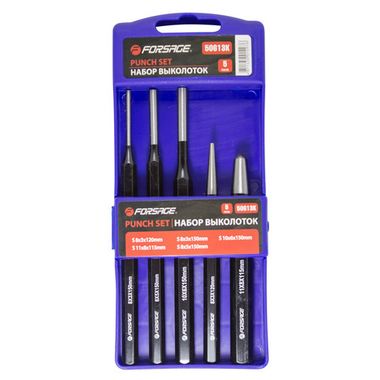 Набор выколоток, 5пр.(3х120мм,3х150мм,6х150мм,5х150мм,кернер 8х115мм),в пластиковом футляре Forsage F-50613K