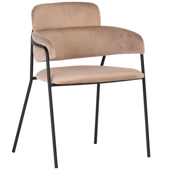 Стул Napoli латте с черными ножками