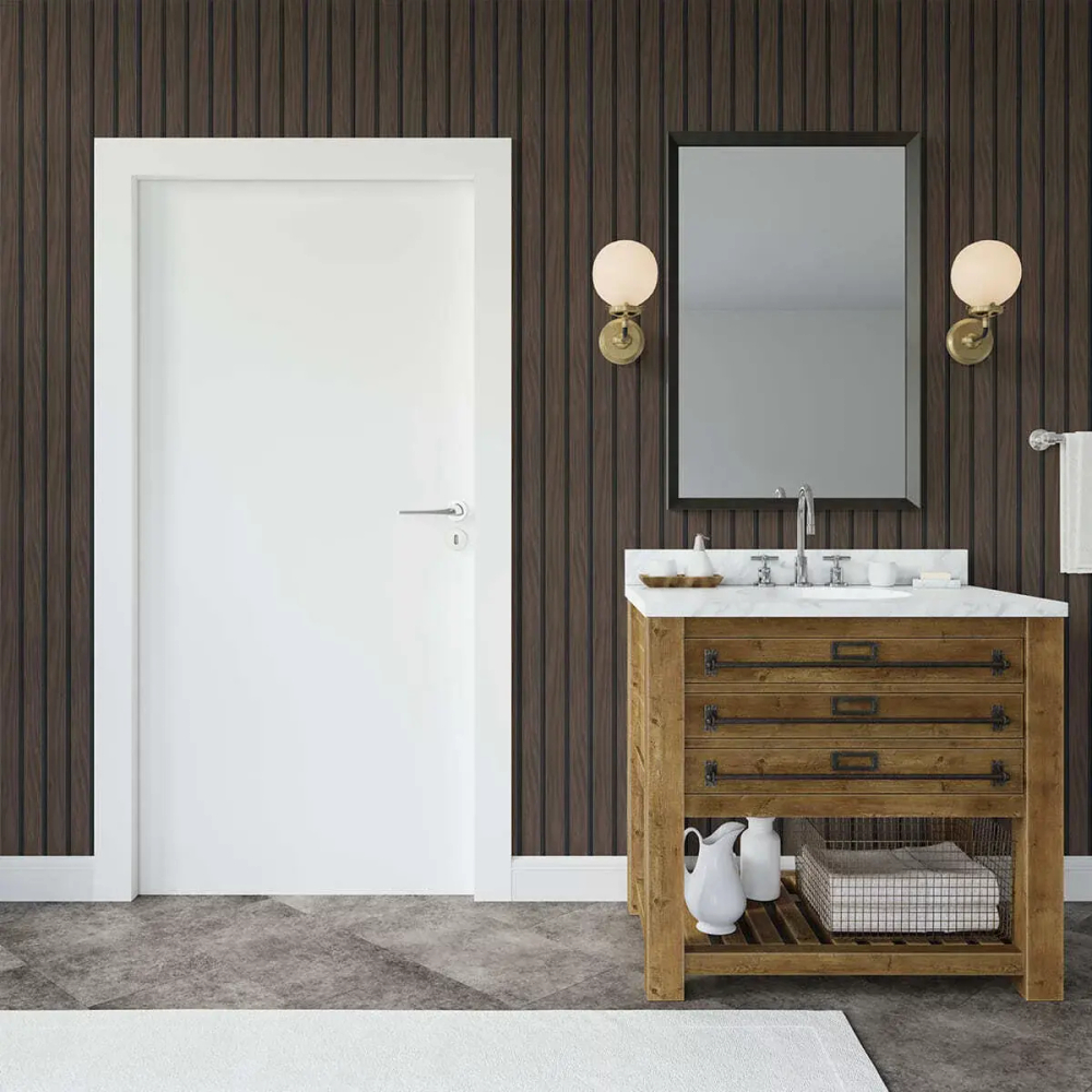 Панель вспененный полистирол ГРЕЙС 3D RAIL Махагон 120х2700 мм