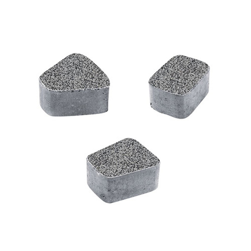 Тротуарная плитка КЛАССИКО (круг) - Гранит+ Серый с черным, комплект из 3 видов плит