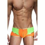 Мужские трусы хипсы оранжево-зеленые Cosmos Colors L30OGG