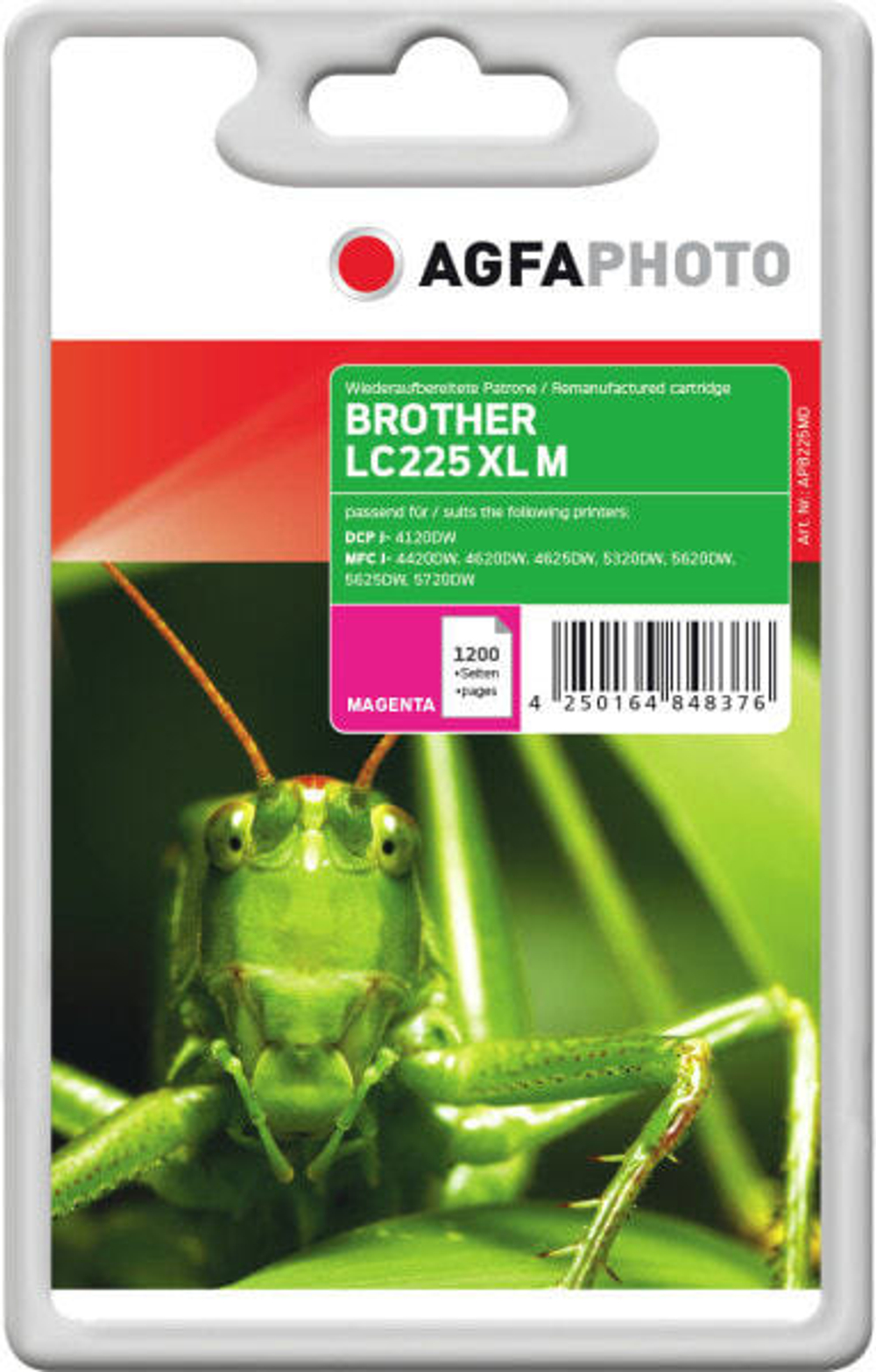 Картридж струйный пурпурный 1 шт AgfaPhoto Holding GmbH APB225MD
