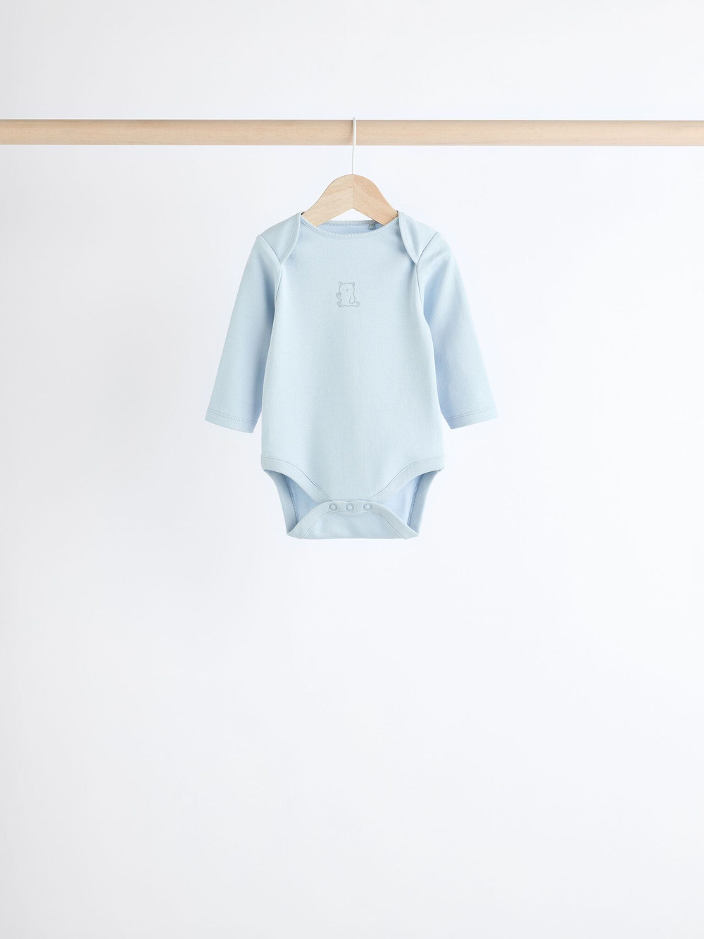 Боди с длинным рукавом для малышей Next N27-277, 5 шт., Молочный, Голубой