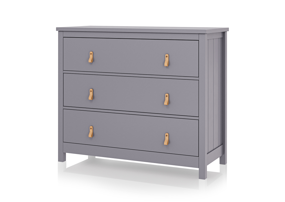 Комод Wood 3 ящика (серый)