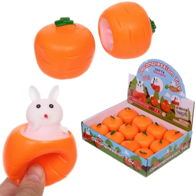 Игрушка «Зайчик в морковке», 6,5*6 см СТИКЕР НА ВЛОЖЕНИЕ