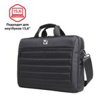 Сумка деловая BRAUBERG с отделением для ноутбука 15,6", "Patrol", противоударная, черная, 41х29х6 см, 240504