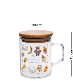 GS- 49/1 Кружка с крышкой «Флора и фауна» 380мл